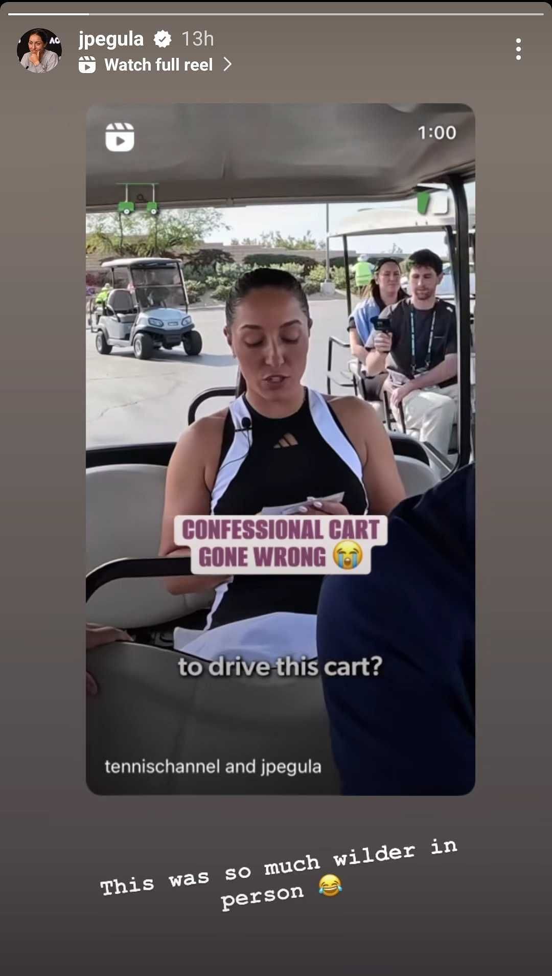 Jessica Pegula's Instagram Story